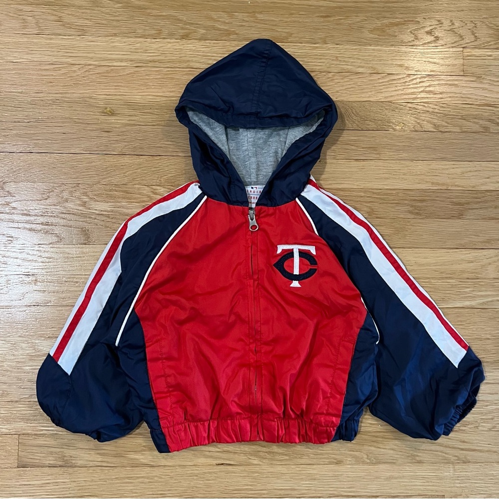 Toddler Minnesota Twins Wind Breaker, Spring Fall Jacket Coat, MLB, TC, Red